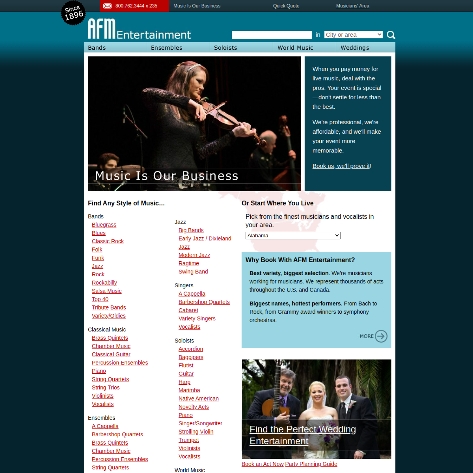Preview of the AFM Entertainment website